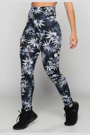 Mvb Modas Calça Legging Cintura Alta Flora