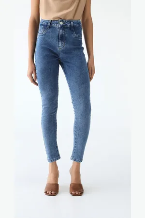 SAWARY Calça Jeans Skinny Pesponto