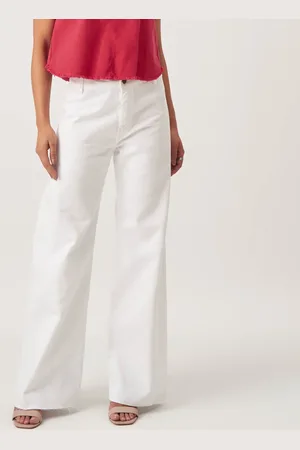 Bloom Calça Jeans Confort Color Wide Leg Sem Costuras Laterais