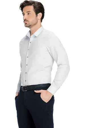 Zaiko Camisa Social Masculina Slim Tricoline Manga Longa