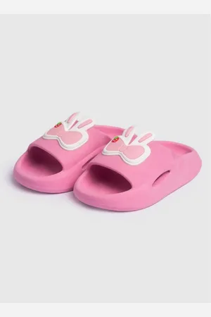 Molekada Infantil - Chinelo Nuvem Verde Menina Coelho