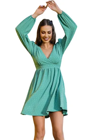QUINTESS Vestido Em Crepe Plano Maquinetado
