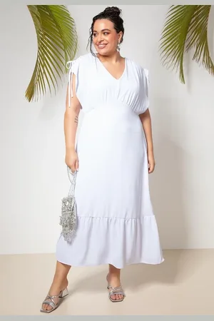 QUINTESS Vestido Em Crepe Plano