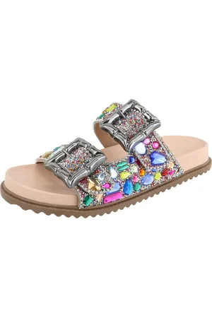 Agnes Veronez Sandalia Papete Miçangas Pedraria Strass Cristais Fino Colorido Lançamento Verão 2024 Multicolor