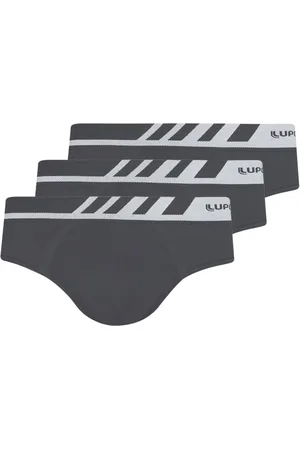 LUPO Kit com 3 Cuecas Slip 691-002 Chumbo