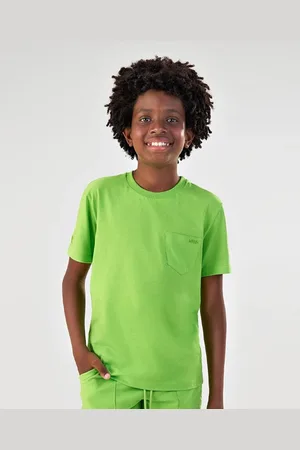 Onda Marinha Infantil - Camiseta em Meia Malha Masculina