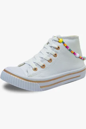 Pópidí Infantil - Tenis Casual Pop Star Feminino Pópidi Cano Alto com Pulseira