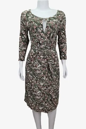 EMIGÊ Vestido Del Amo Midi Casual Camuflado Mulricolorido Produto Gentilmente Usado
