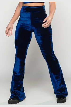 Mvb Modas Calça Flare Pantalona Veludo Molhado