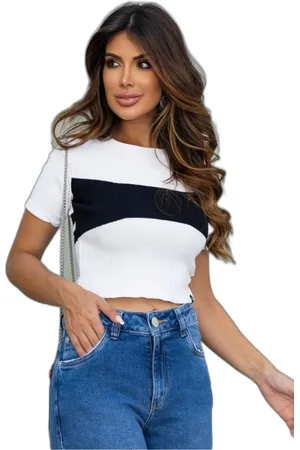 Revanche Blusa De Tricot Decote Careca Frash Stetch Feminina Ibipeba