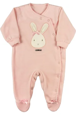 Ano Zero Infantil - Macacão Plush Coelhinha com Lacinho