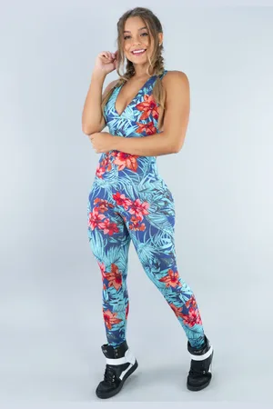 Mvb Modas Macacão Longo Bojo Fitness Suplex Liso Amazonia