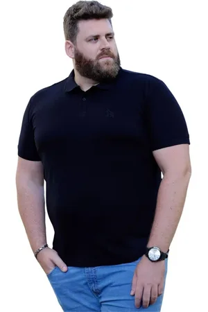 Revanche Camiseta Polo Bordado Plus Size Masculino Conde