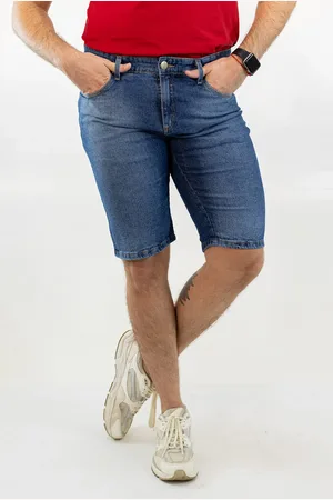 Anticorpus JeansWear Bermuda Jeans Masculina Slim Elastano Escuro Anticorpus