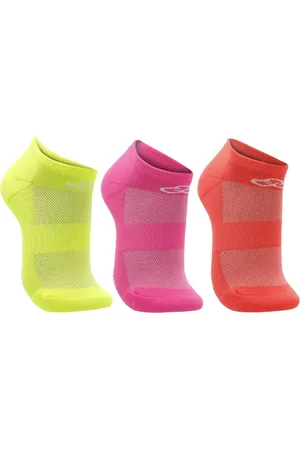 OLYMPIKUS Meia Cano Invisível Neon Pacote c/ 3 pares Feminina 33-38 Rosa