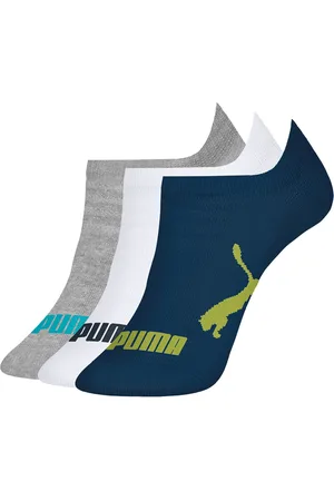 PUMA Kit Com 3 Meias Modelo Sapatilha Cinza e Marinho