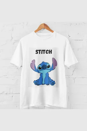 ROMEU E JULIETA SHOES Infantil - Camiseta Menina Manga Curta Estampada Algodão Verão Personagens Stitch