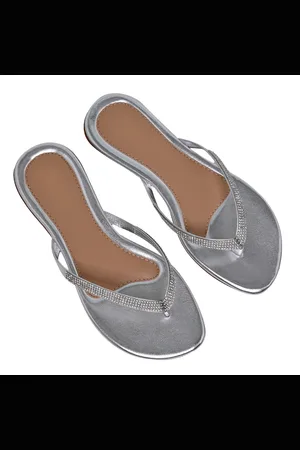 CARMELO SHOES Chinelo Feminino Salto Baixo Rasteirinha Com Strass Casual Dia a Dia Praia