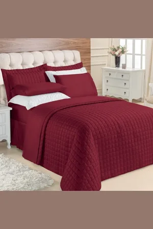 Casa Modelo Enxovais Cobre Leito King Top Line 180 Fios + Jogo de Lençol 7 Peças