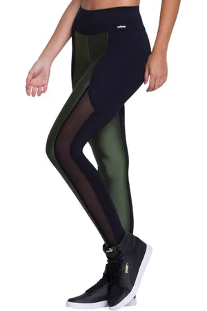 Selene Calça Legging Com Recorte Feminina