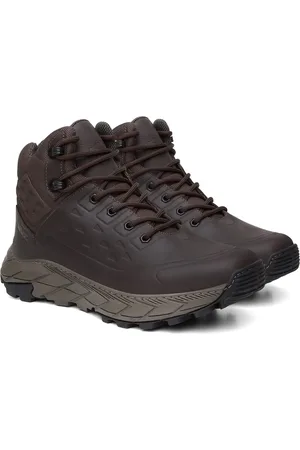 CARMELO SHOES Coturno Adventure Masculino Confortavel Qualidade Premium Marrom Trilha