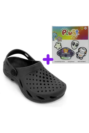 Plugt Infantil - Babuche Sandália Eco K Liso Menino Baby + Cartela de Sticker Adesivos Personalizados