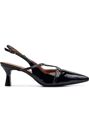 Salook Scarpin Slingback Verniz Salto Taça