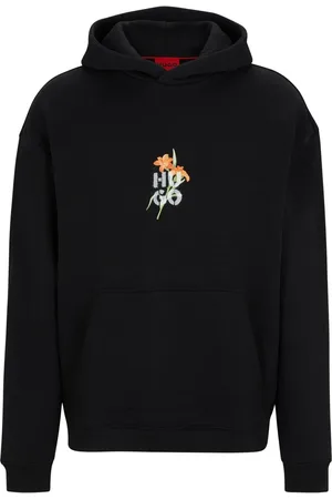 HUGO BOSS Moletom Oversized-Fit De Algodão Com Arte Floral