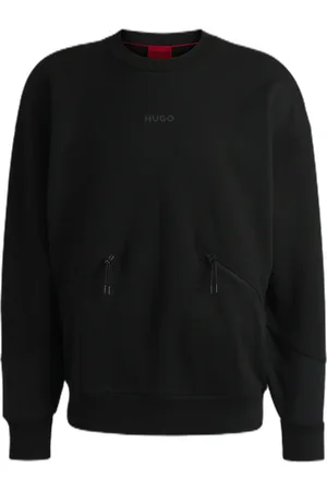 HUGO BOSS Moletom Oversized-Fit De Algodão Com Detalhes De Zíper