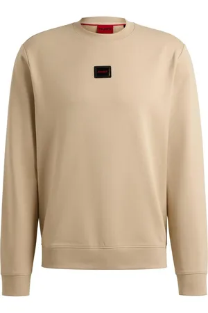 HUGO BOSS Moletom De Algodão Com Acabamento De Logo