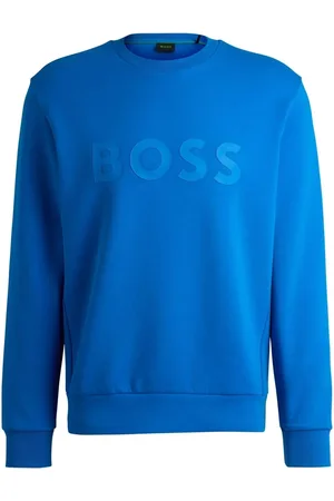 HUGO BOSS Moletom De Algodão Com Logo Em Relevo