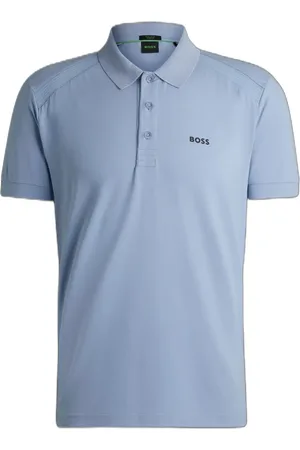 HUGO BOSS Polo De Algodão Stretch Com Inserções De Fita Listrada