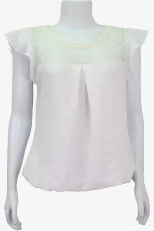 EMIGÊ Blusa Nuna Lie Poá Branca NOVA Produto Gentilmente Usado
