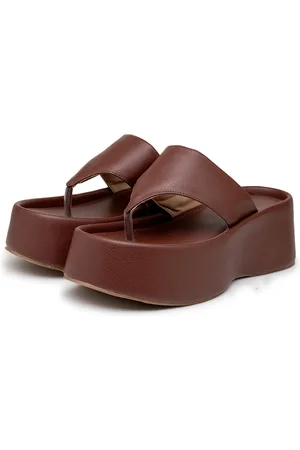 Flor da Pele Sandália Tamanco Flatform Plataforma 5100 Napa Cacau