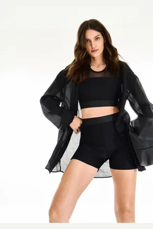 LEZ A LEZ Shorts Cintura Alta MOVE Fitness Elástico Personalizado