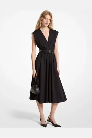 Michael Kors Vestido Midi Com Cinto Mt482f5f4c001