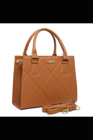 Schiareli Bolsa Feminina Transversal Alça Removível Moderna Top 8150 Caramelo
