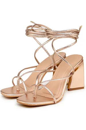 Flor da Pele Sandália Feminina Salto Alto Triângulo 130510 Napa