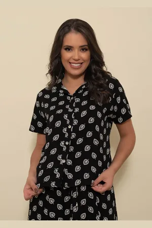 Aura Camisa Dani Viscolinho Folhas
