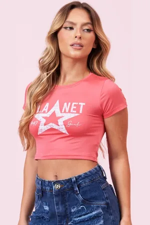 Planet Girls Camiseta Feminina Cropped Basic