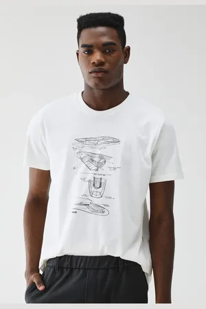 Forum Camiseta Reta Estampada Off-White
