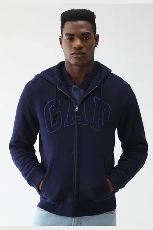 GAP Blusa de Moletom Flanelada Aberta Logo