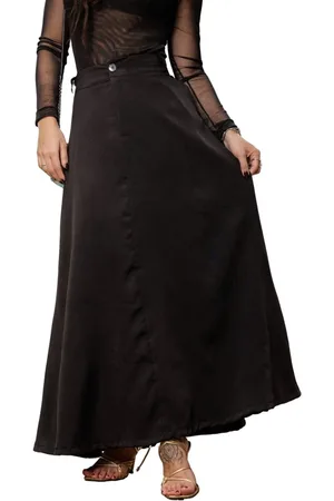 Cia do Vestido Saia Midi Cintura Alta Alfaiataria Rainne