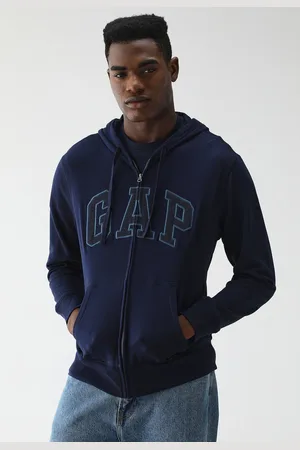 GAP Blusa de Moletom Flanelada Aberta Logo