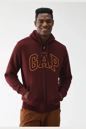 GAP Blusa de Moletom Flanelada Aberta Logo