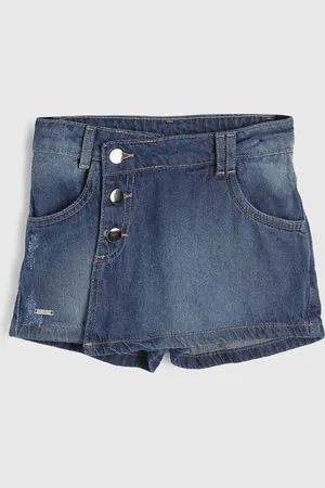 Colorittá Infantil - Short-Saia Jeans Reta