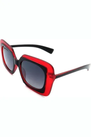 Prorider Óculos Solar Retrô Vermelho e Preto Com Lente Degradê Fumê - S3738-51