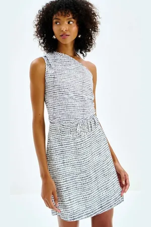 LEZ A LEZ Saia Curta em Chiffon Estampada com Cinto