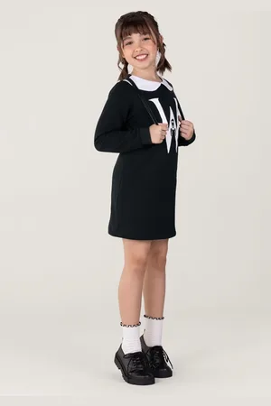 Brandili Infantil - Vestido Wandinha Menina