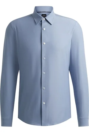 HUGO BOSS Camisa Slim-Fit Em Material De Stretch